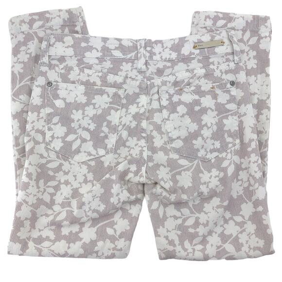 Anthropologie 25x25 Pilcro and the Letterpress Cream Floral STET Skinny Jeans - Picture 3 of 6